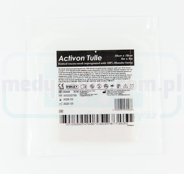 Activon Tulle 10 * 10cm pansament cu miere de manuka 1pc - Imagine 2